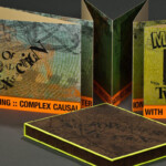 extended accordion artists' book of prints and type with box