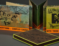 extended accordion artists' book of prints and type with box