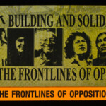 "The Necropolitics of Extraction" page spread colorful artists' book of prints and type