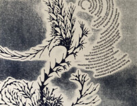 Print of poem with drawing