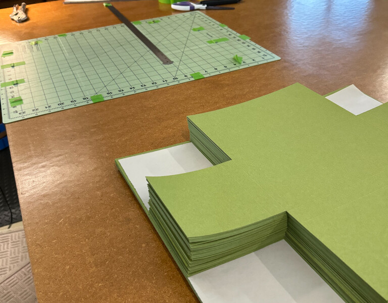 unfolded boxes